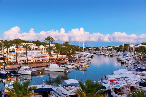 Yachts docked at Cala d'Or Marina, Mallorca