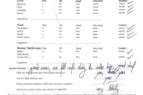 Review img # 138 of the yacht NAMASTE (SAMANA)