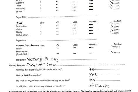 Review img # 136 of the yacht NAMASTE (SAMANA)