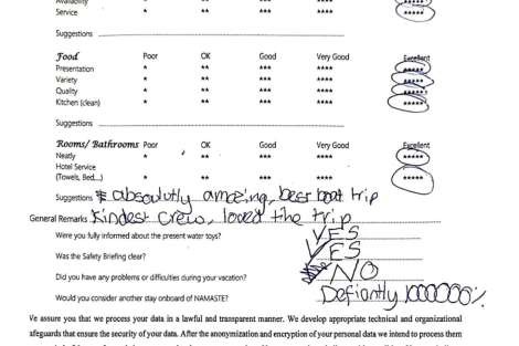 Review img # 112 of the yacht NAMASTE (SAMANA)