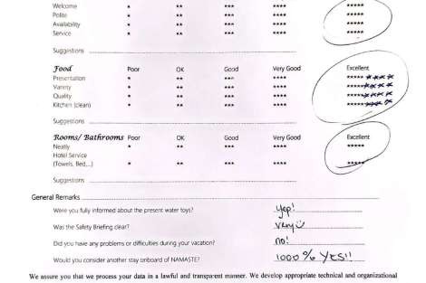 Review img # 82 of the yacht NAMASTE (SAMANA)