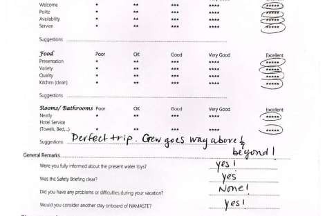 Review img # 71 of the yacht NAMASTE (SAMANA)