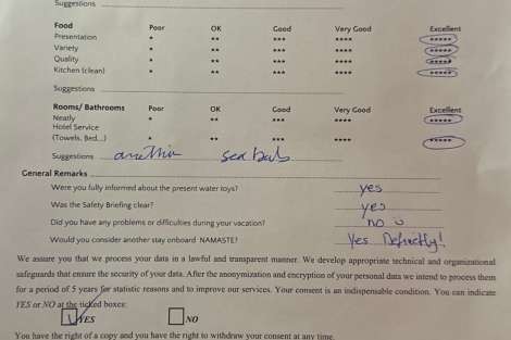 Review img # 43 of the yacht NAMASTE (SAMANA)