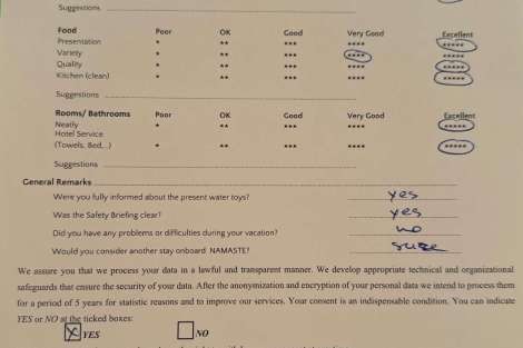 Review img # 33 of the yacht NAMASTE (SAMANA)